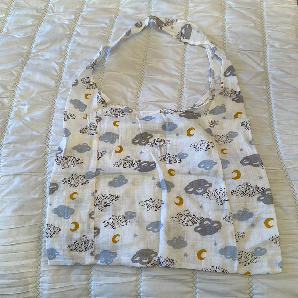 Slumberkins muslin tote bag, cloud pattern. NWT.